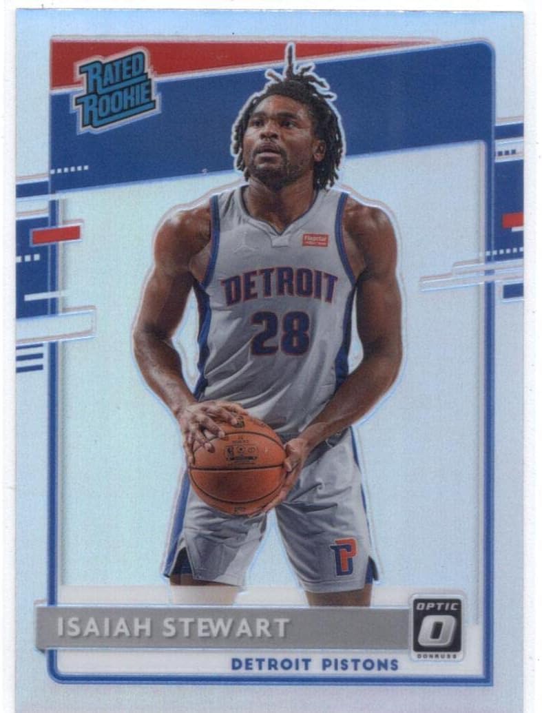 2020-21 Donruss Optic Holo #166 Isaiah Stewart Detroit Pistons Rated Rookies NBA Basketball Card (RC - Rookie Card) NM-MT