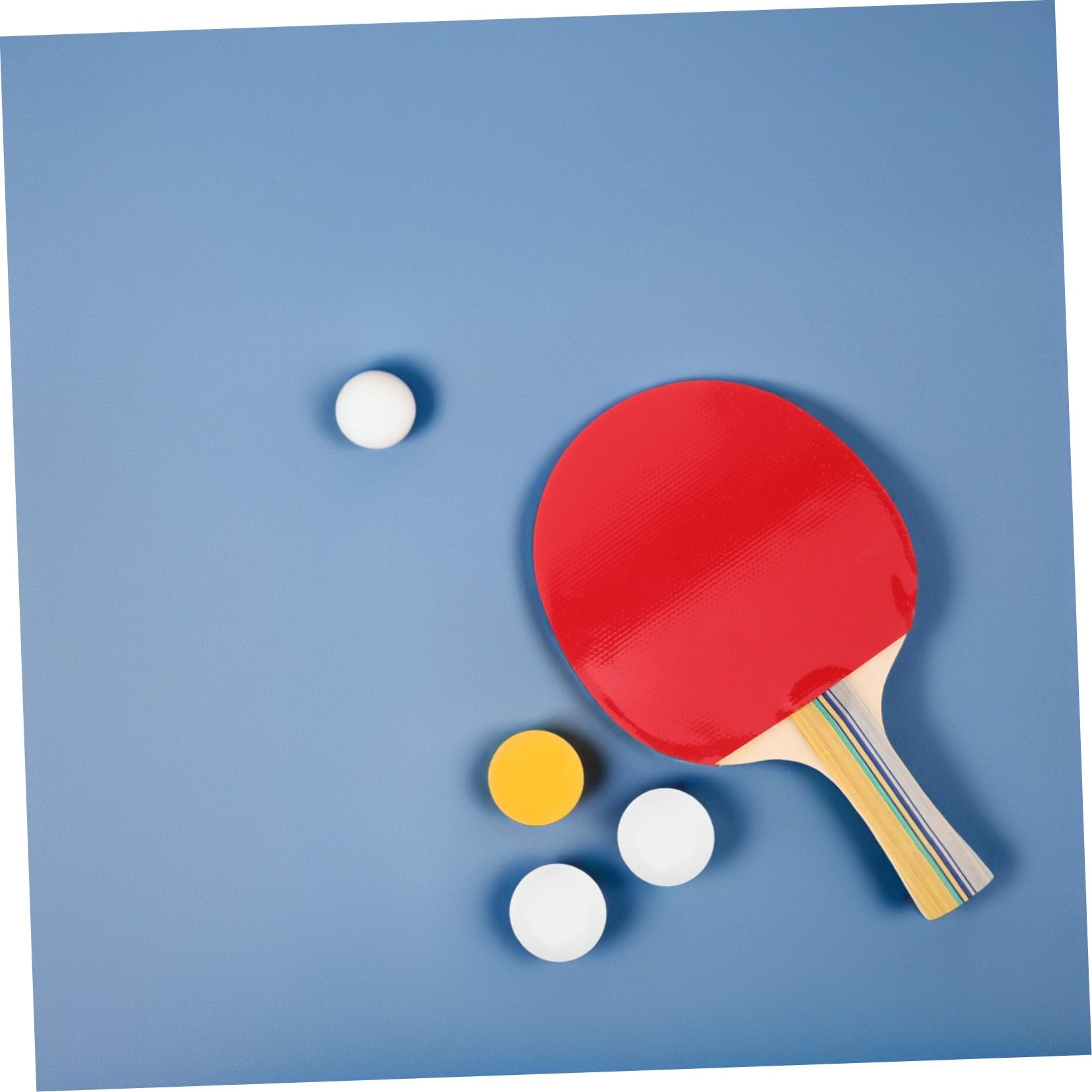WOONEKY Table Tennis Paddles Set mit Langem Holzgriff Ergonomisch Geformte Griffe für Komfortables Spiel Ausgewogene Schläger für Präzise Set für Heim Partyspiele