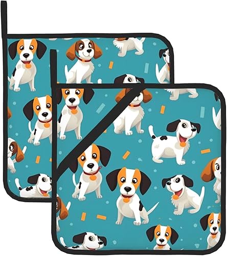 Miniatura 9 de Los titulares de la olla de la impresión tropical de la flor azul fijan los tenedores del pote resistentes al calor