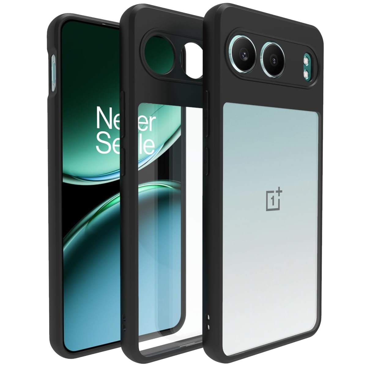 RIGGEAR Shockproof Sleek Hybrid Armor Back Cover Case Compatible with OnePlus Nord 4 5G (Clear PC + Black TPU Bumper) (B0DCZSWZRK) Amazon Price History, Amazon Price Tracker