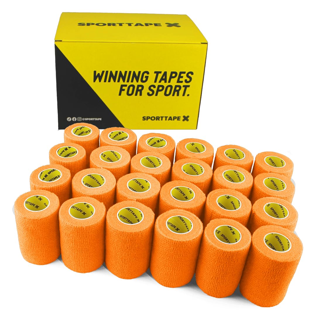 SPORTTAPE 6 Rolls Self-Adhesive Cohesive Bandage, 7.5cm x 4.5m, Beige - Compression & Vet Wrap for Dogs, Horses, Sports Stretch Tape for Football, Ankles, Joints, Fingers, Wrists & Sock Tape — view 37