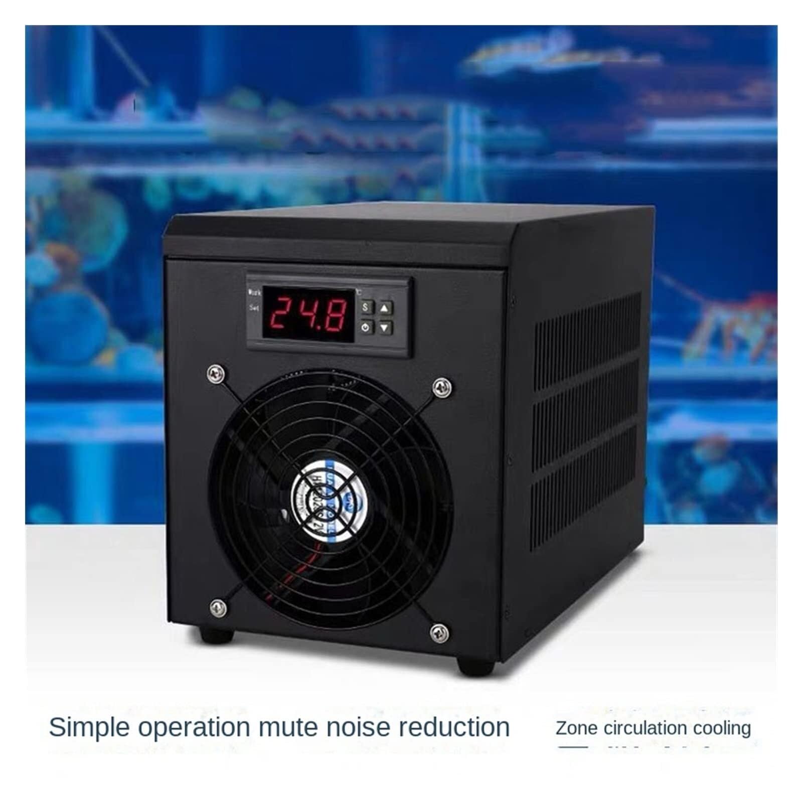 Enfriador de agua para acuario, sistema de refrigeración de 180 W para peceras de 60 L, control de temperatura constante para una refrigeración sostenible