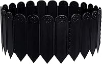 SUQIOME 10PCS Black Plastic Garden Edging Borders - 7.2ft Interlocking Landscape Fence for Lawn, Flower Beds, Walkways & Yard