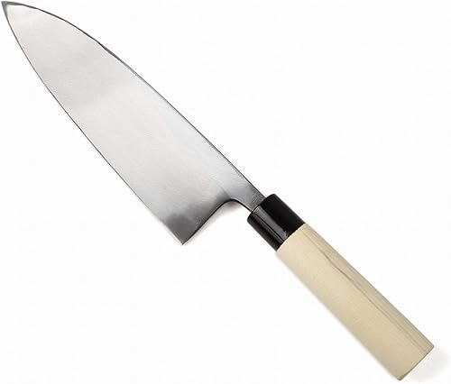 Miniatura 4 de Syosaku - Cuchillo de cocina japonés para filete de sushi (acero amarillo), mango de madera de Magnolia en forma de D (8.268in)