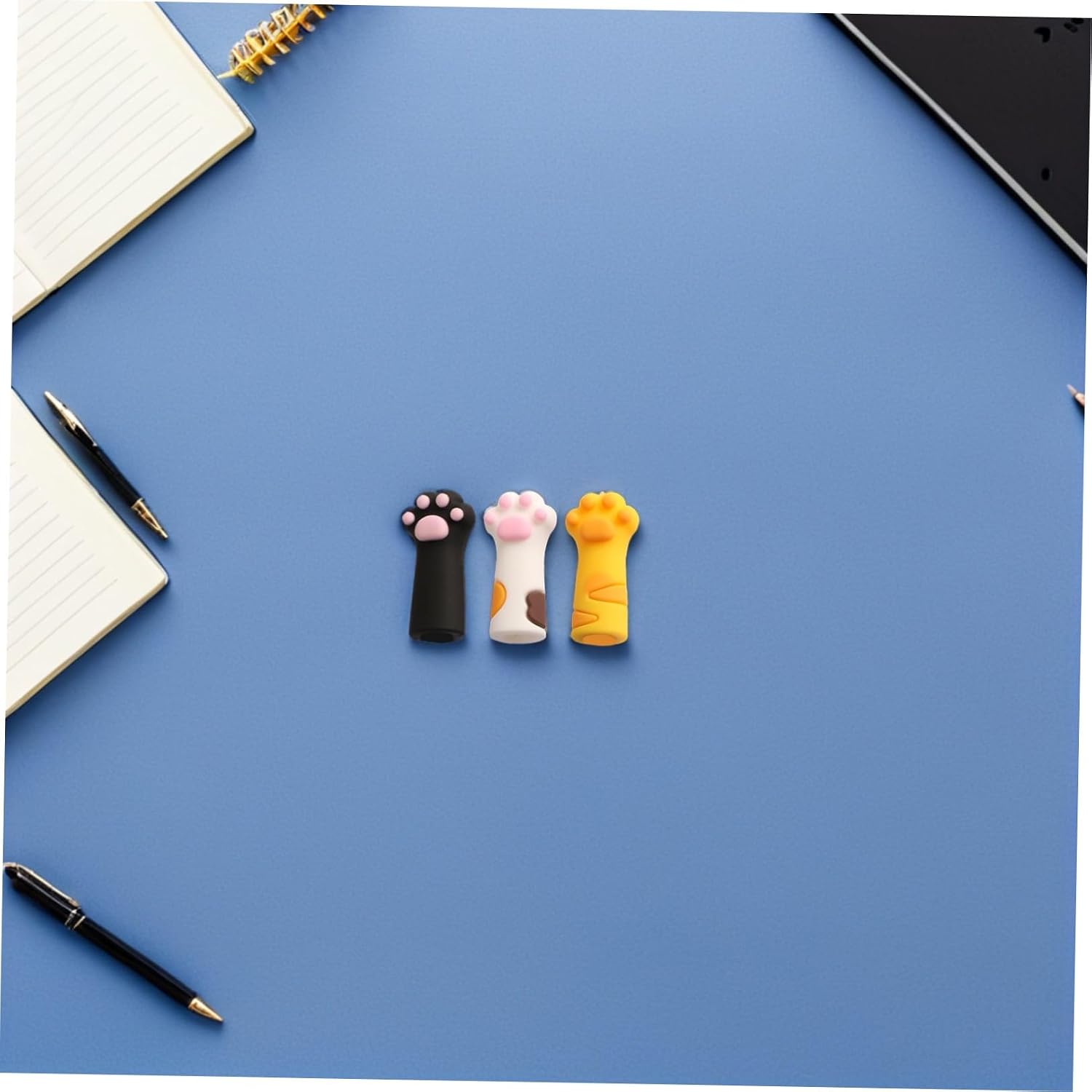 Cat Paw Nipper Cover 3Pcs Silicone Protective Sleeve for Scissors