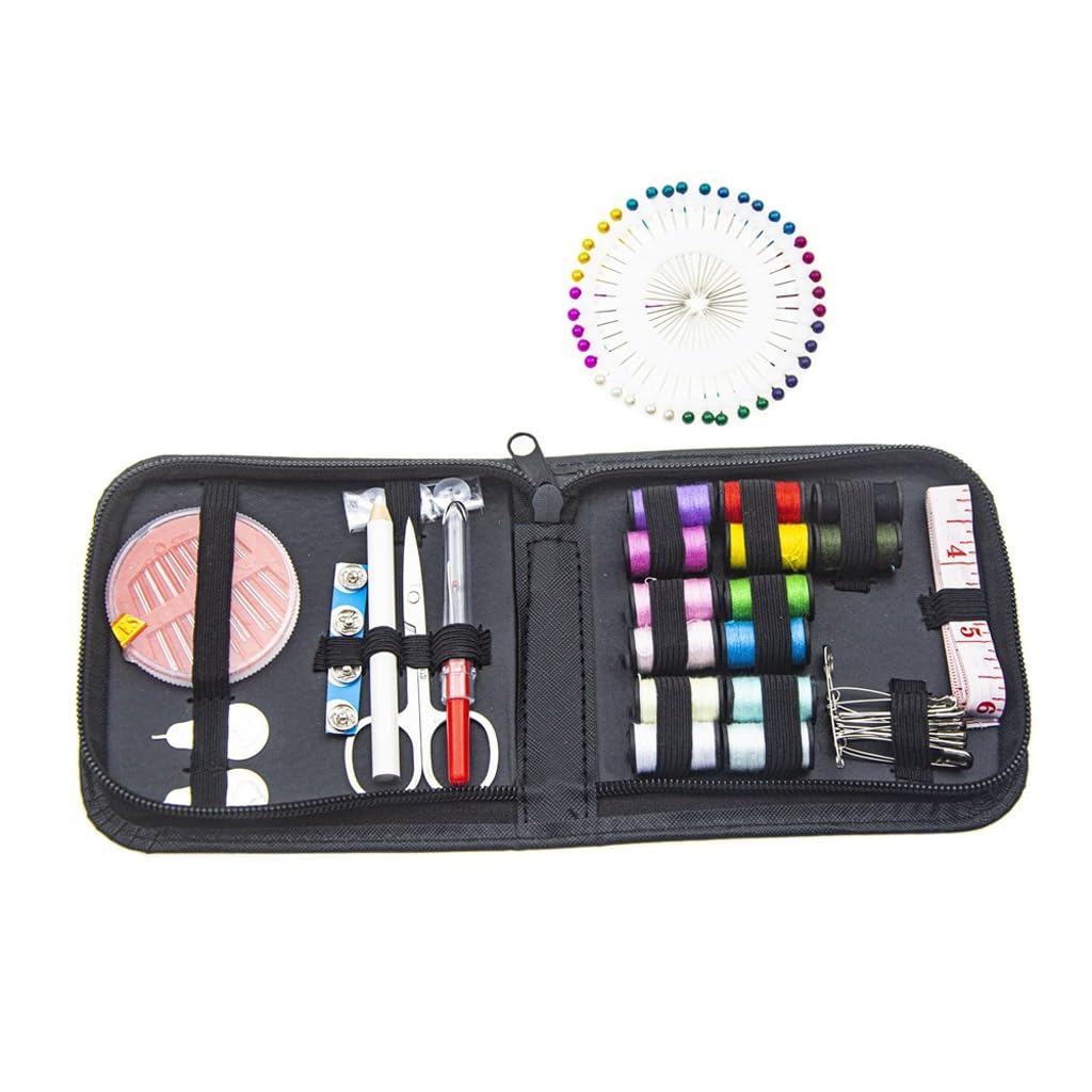 Juego de Aguja e Hilo Kit de Costura portátil Herramienta de Costura para el hogar Caja de Costura combinada