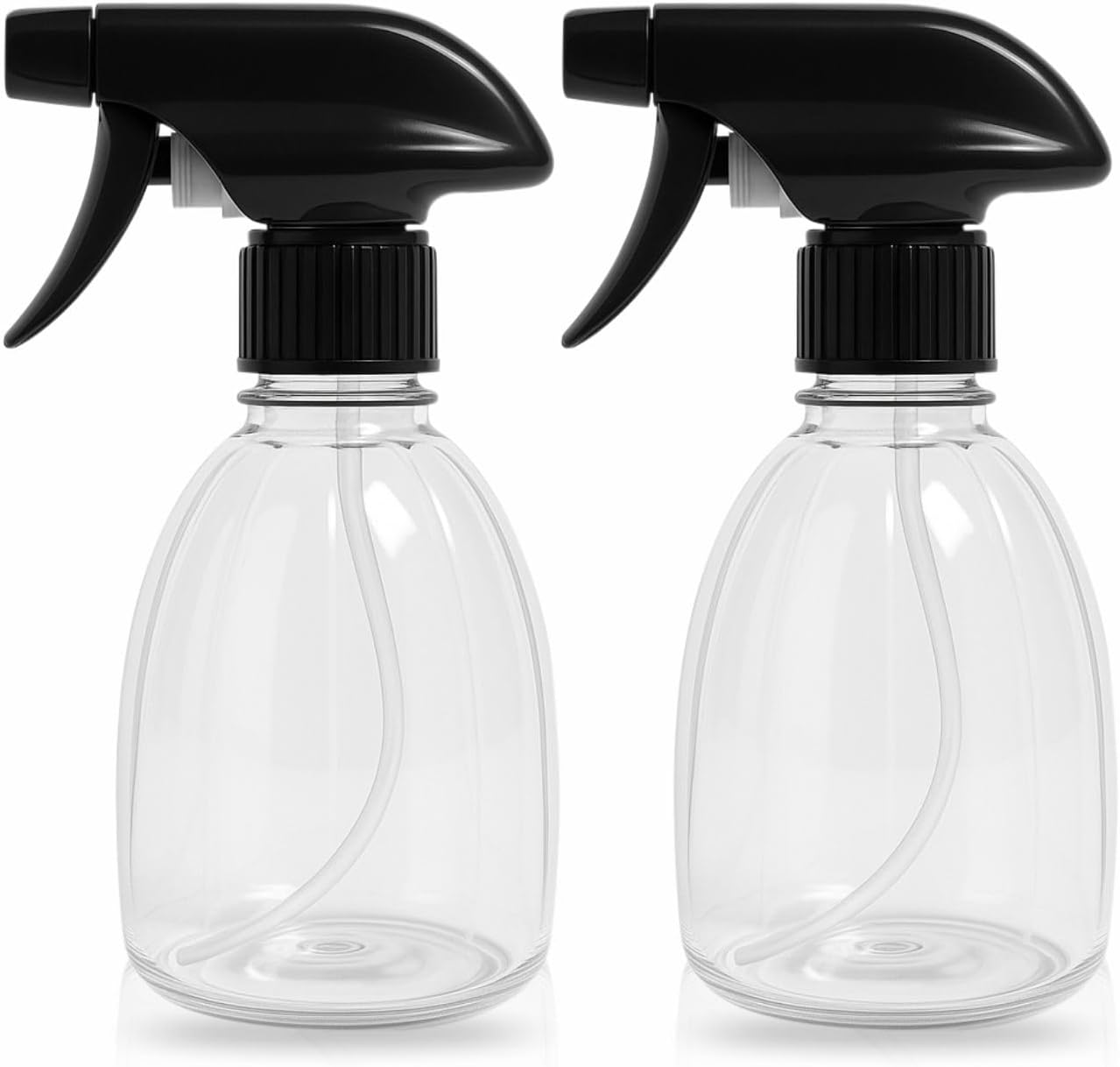Empty Spray Bottle Plastic Bottles Essential Oil Gardening Adjustable Trigger Sprayer Fine Mist Travel Party Barbershop Hairdressing Plant Mist Kitchen Bathroom Organic Cleaning Hair Salon 400ml(2Pc)