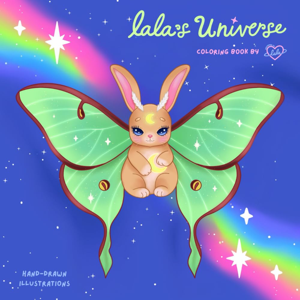 Lala's Universe: Dreamy & Surreal coloring book Featuring Whimsical animals, Celestial, & Whimsical girls