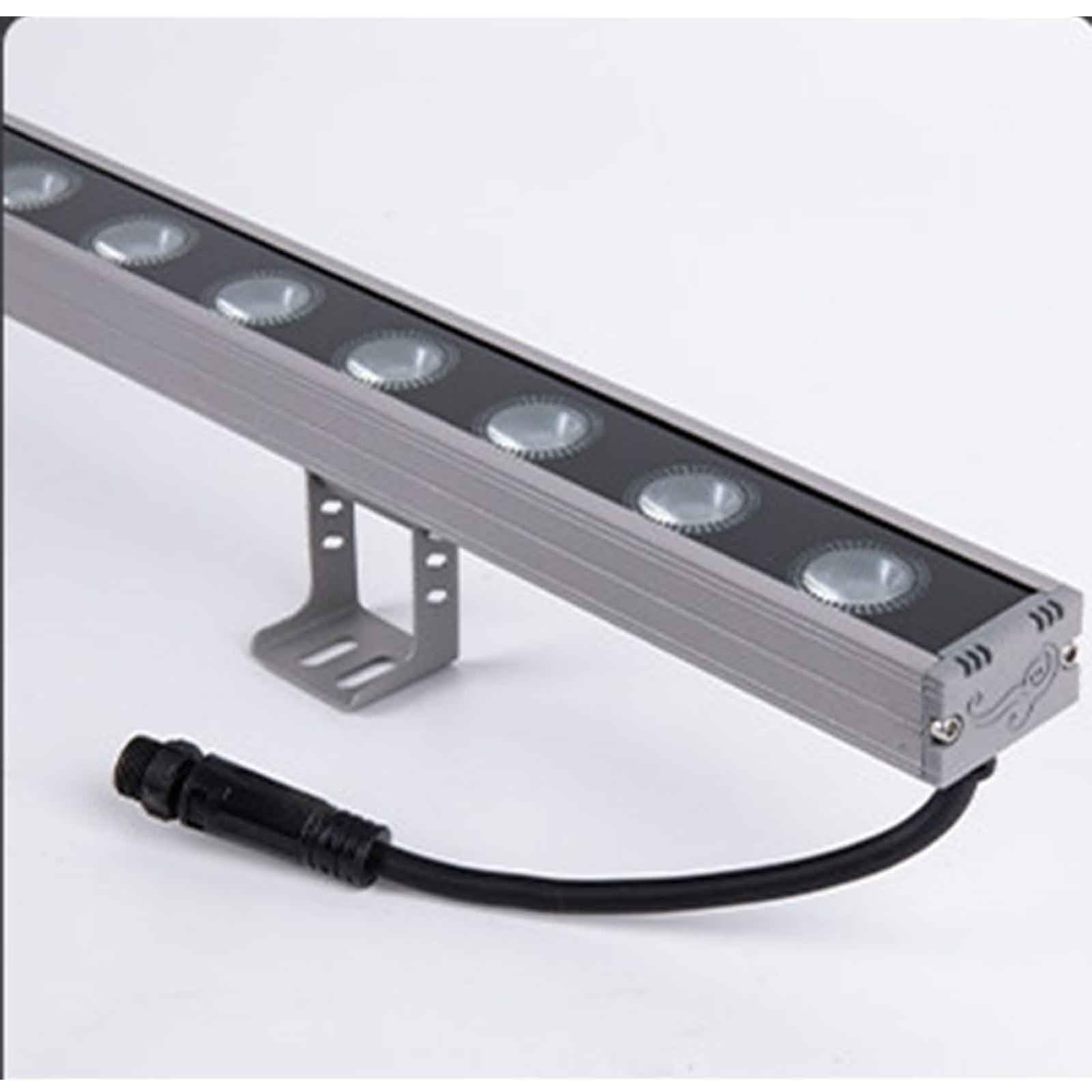 Oświetlenie ścienne LED - lampa do ogrodu pochowanego, wodoodporne zewnętrzne reflektory liniowe IP65, prostokątny reflektor krajobrazowy, zewnętrzne oświetlenie ścienne do willi