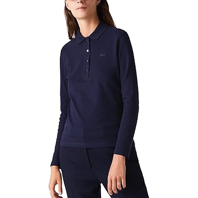 Рубашка Lacoste Long Sleeve Slim Stretch Pique Polo navy/blue