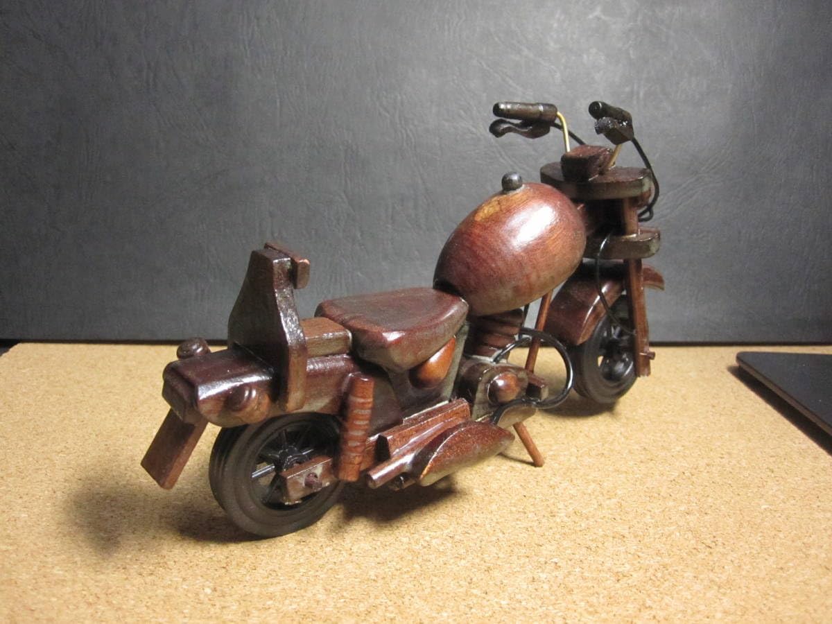 Amazon.co.jp: ハーレーダビッドソン風木製アメリカンバイクの