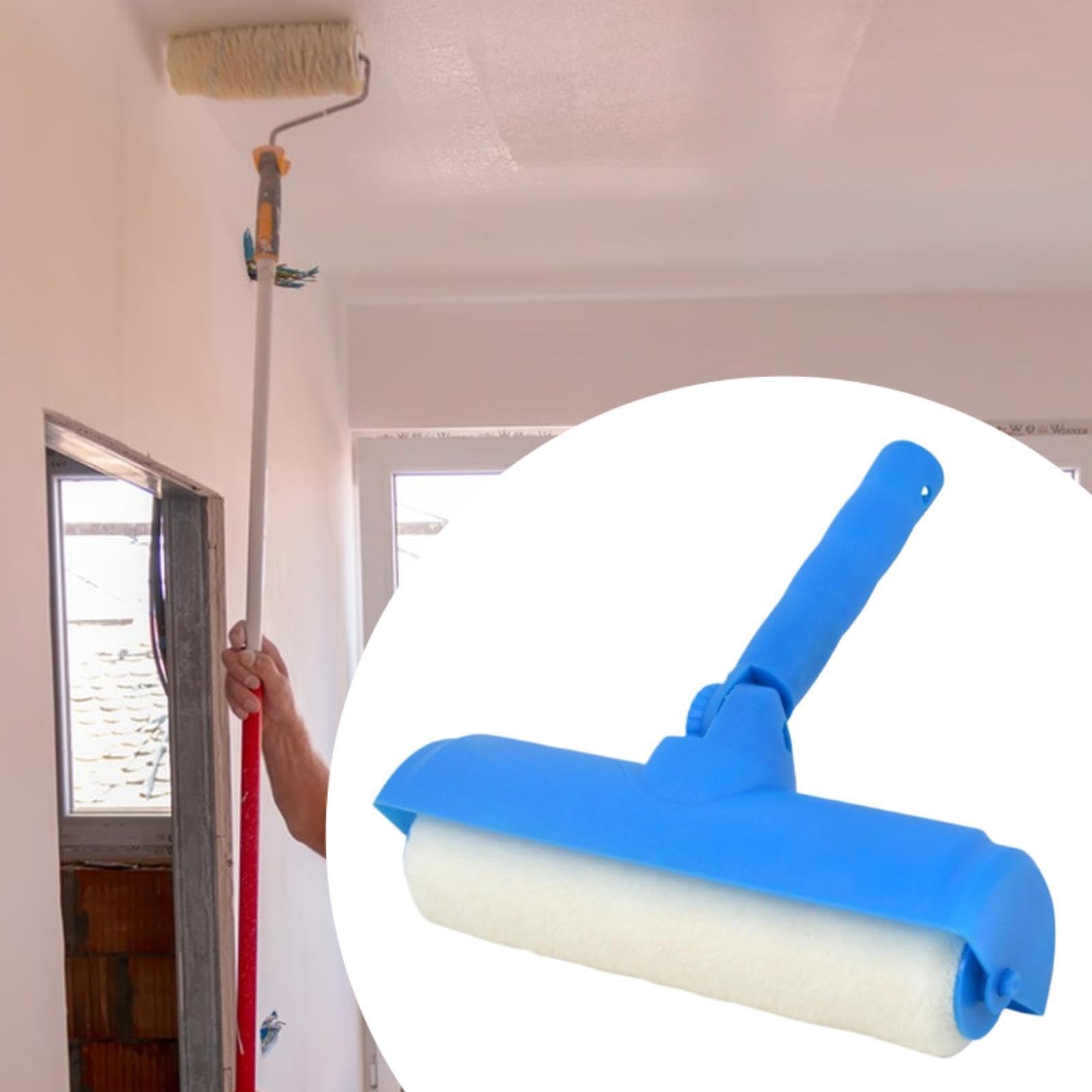 4x Rullo per Pittura a Soffitto, Strumento per Applicazione di Pittura, Facile Da Usare, Testa Regolabile, Pittura Murale Senza Gocciolamento