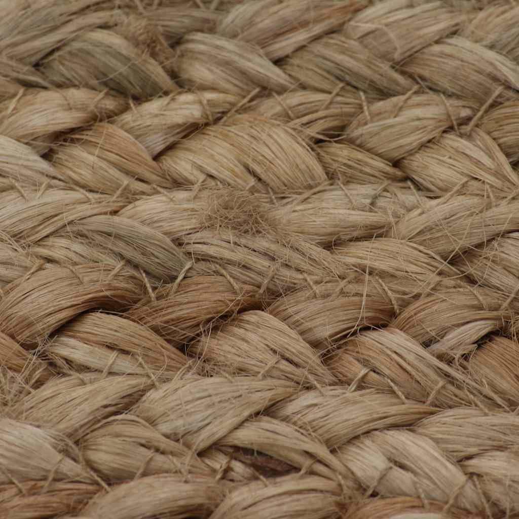 Tapis Rond en Jute tressé 90 cm Naturel, décoration intérieure Durable, Sol antidérapant, Lavable, idéal Salon Chambre Cuisine ou extérieur, Style Moderne cocooning
