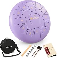 Vangoa 12 Colos Acél Tongue Drum - 13 Hangú C-Dúr Hangszer Meditációhoz és Jógához, Ütővel, Hangjegy Matricával és Ujjvédővel 1