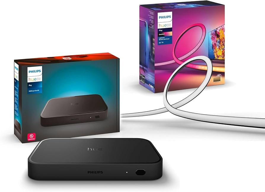 【保証あり】Philips Hue Play HDMI Sync Box 美品 Amazon.com: Philips Hue Play HDMI Sync Box 8K + Gradient 65