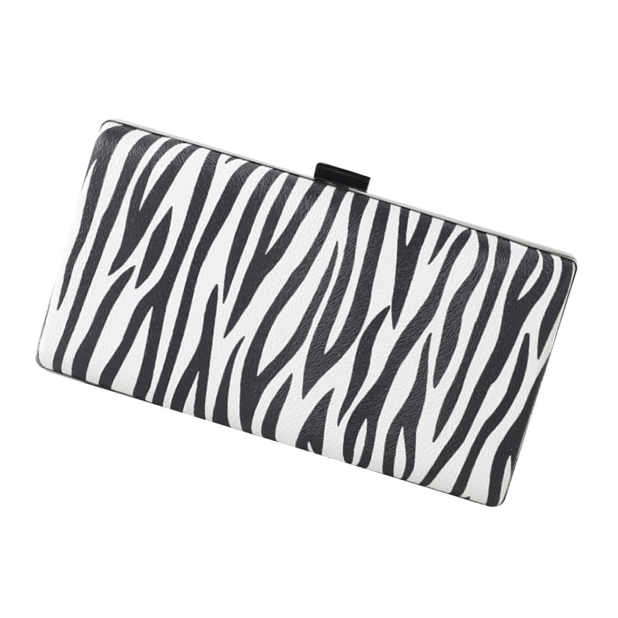 minkissy Bolso de Noche de Pu Rayas de Cebra, Elegante para Fiesta
