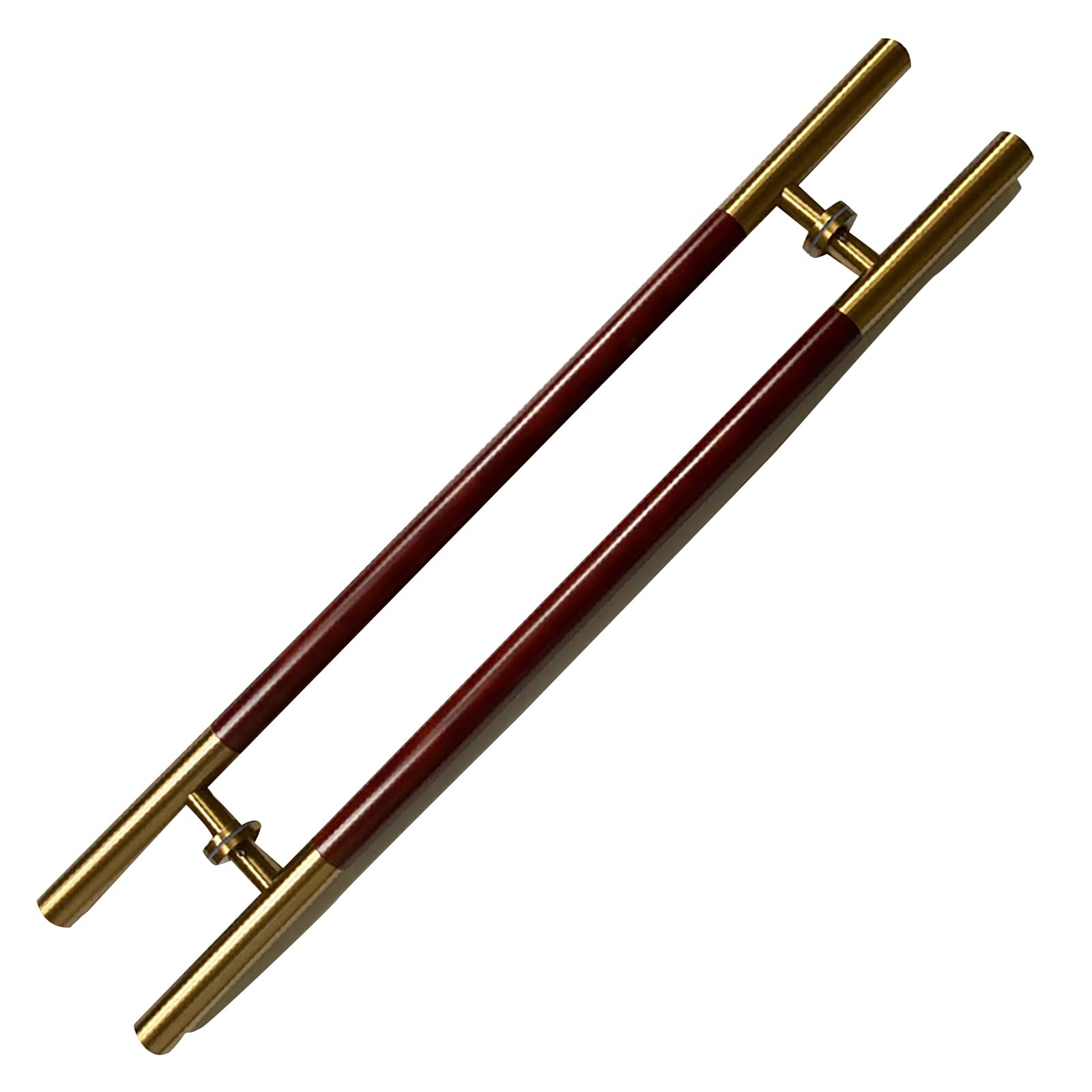Poignée porte douche en acier inox type H noyer rouge pour suite parentale