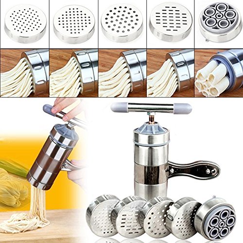 Hand-cranked press noodle machine - Stainless Steel Pasta Noodle Maker Fruit Juicer Press Spaghetti Kitchen Machine