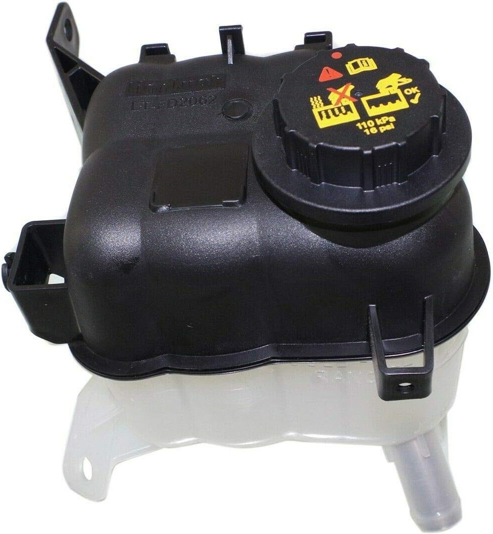DAT AUTO PARTS Engine Coolant Recovery Tank Fits 2011-2019 Ford Explorer, 2008-2019 Taurus, 2013-2019 Police Interceptor, 2009-2016 Lincoln MKS, White Plastic with Cap, FO3014136 9C3Z8101B