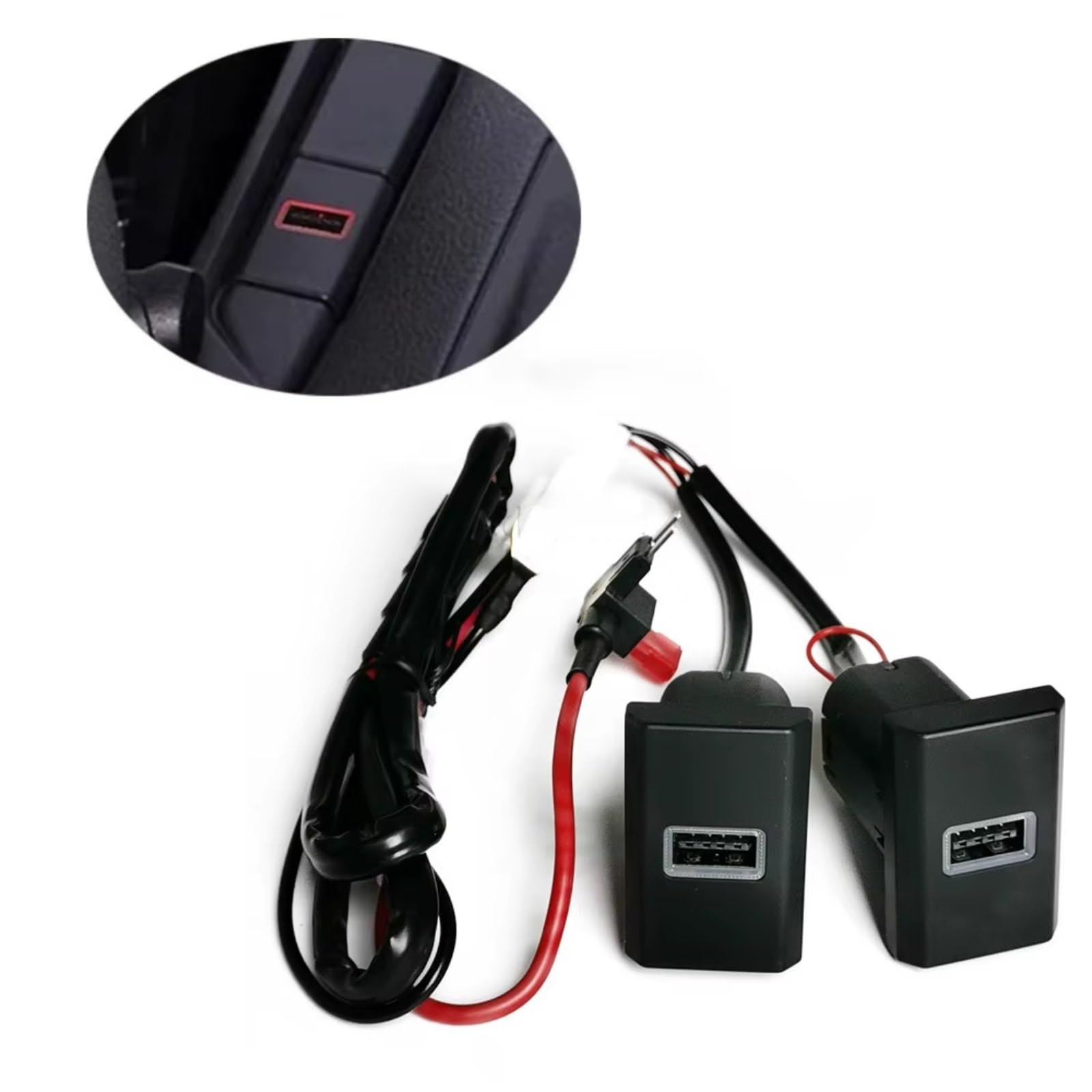 Conector USB De Consola AUX Compatible Con Ford Para Transit 2017-2020 Coche Dual Para Cargador QC3.0 Conector Adaptador Interfaz Carga Teléfono Puerto USB Coche