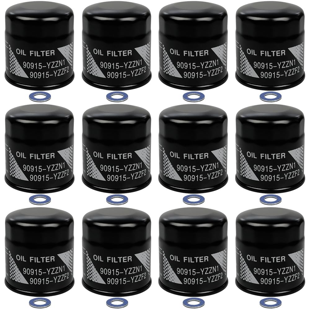 せ Amazon.com: 12PCS 90915-YZZF2 Oil Filters Compatible With Toyota