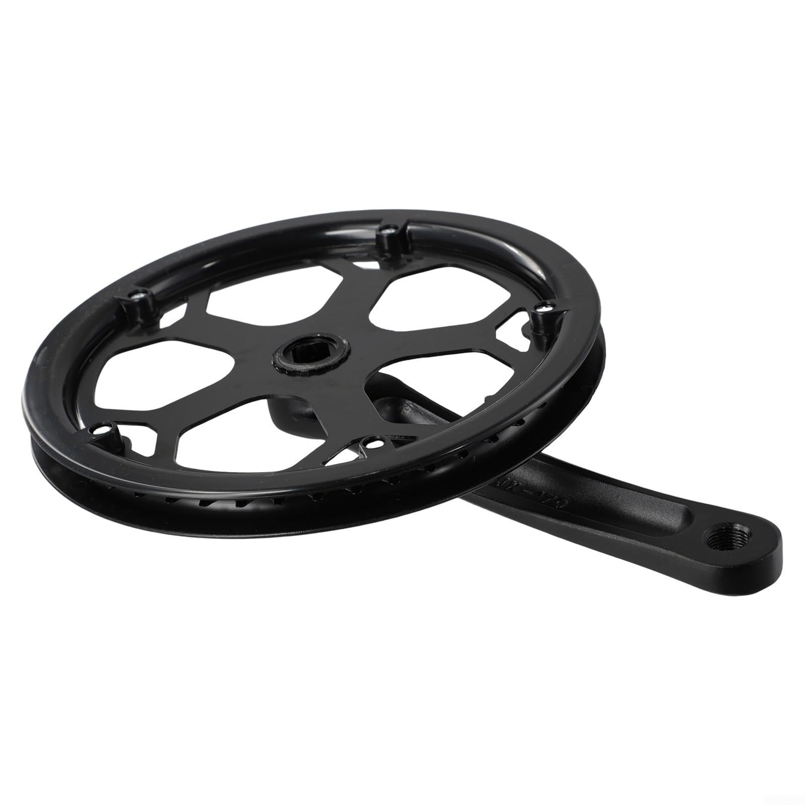 Guarnitura per bicicletta con corona singola, foro quadrato da 170 mm, con protezione per catena, guarnitura per bici elettriche da strada MtB Fixie (52T)