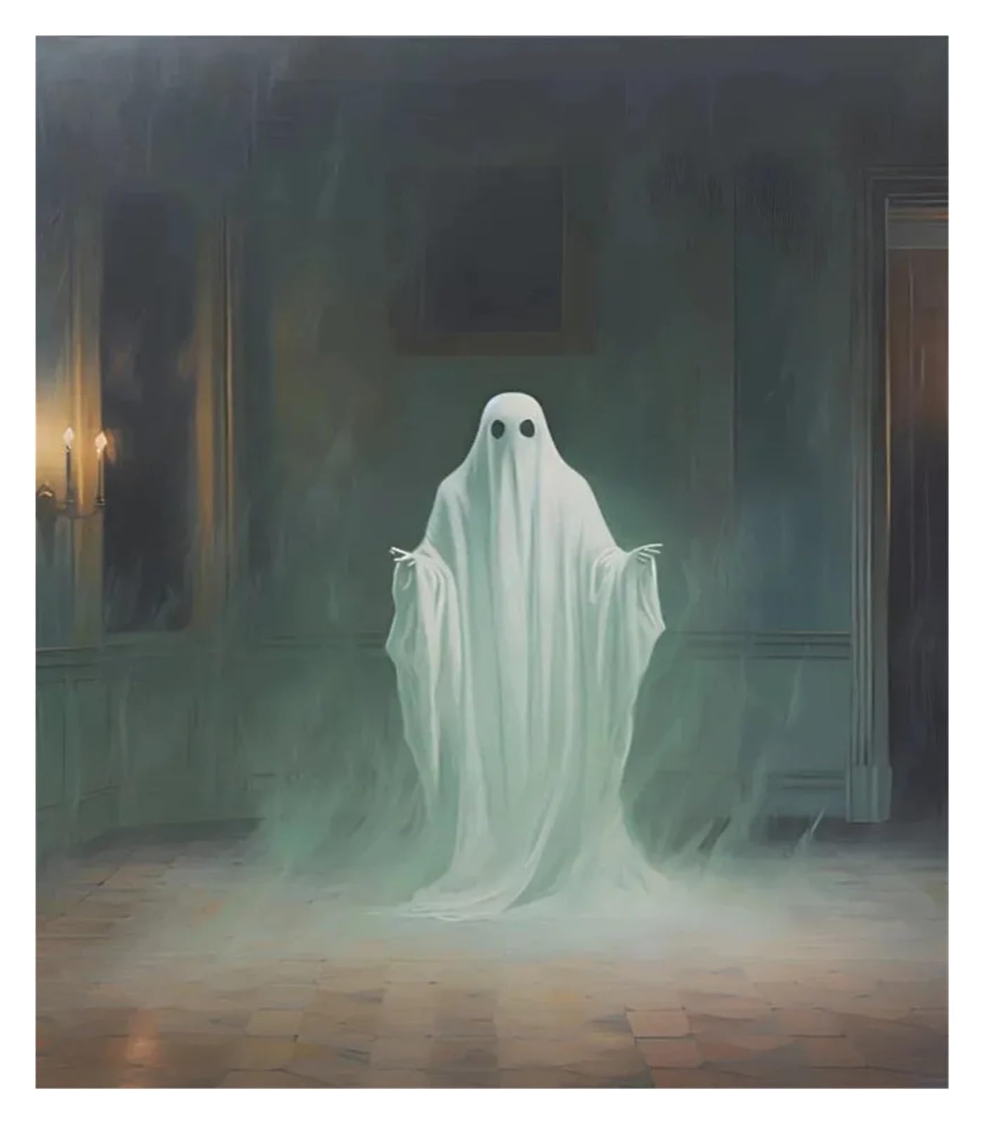 Lienzo de arte gótico con retrato de fantasma para renovar tu salón