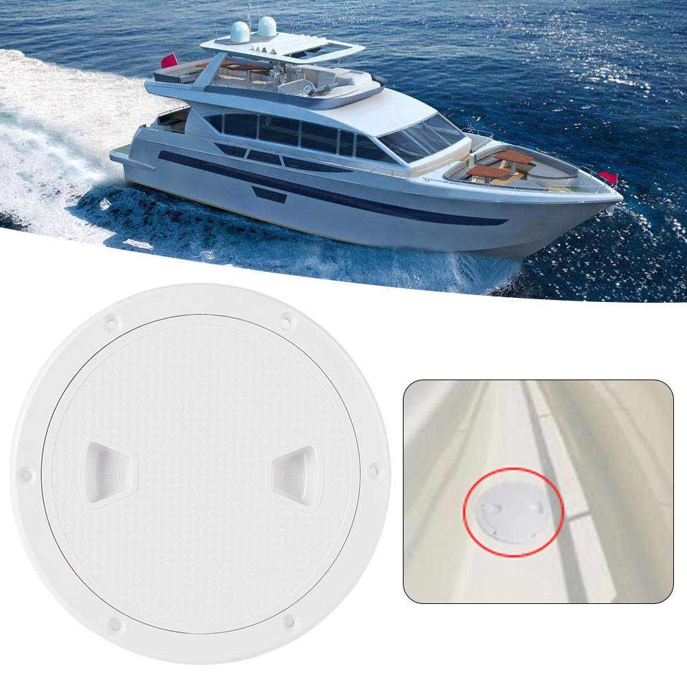 Trappe d'inspection ronde de bateau, Housse de pont arrondie en ABS marin Accessoires pour bateaux de VR(6 pouces)