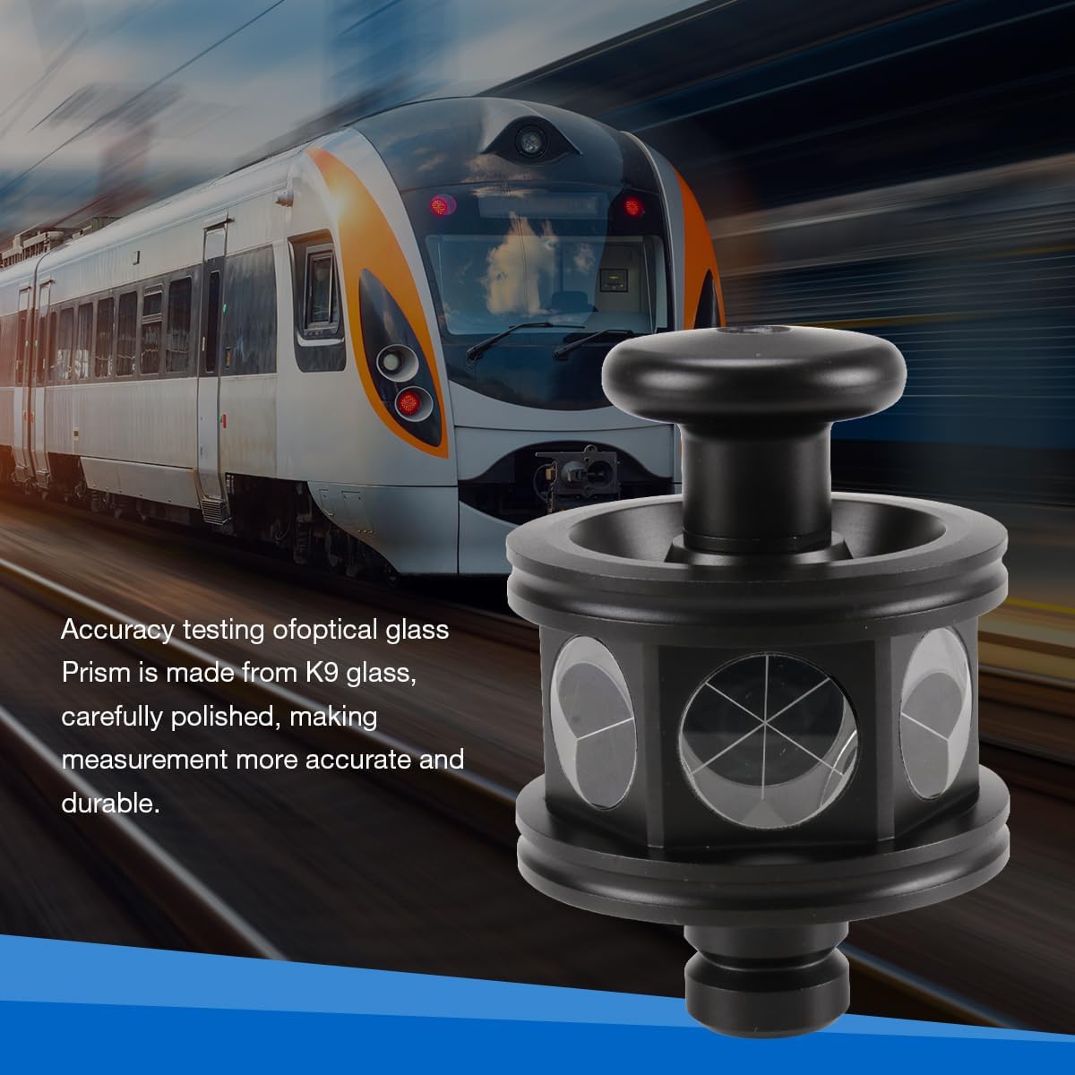 ATP3 360 Prism Total Station Prism, 360° Reflector Prism with Mini Design & Protective Case for Surveying, Compatible with Swiss-Style Robotic Total Stations