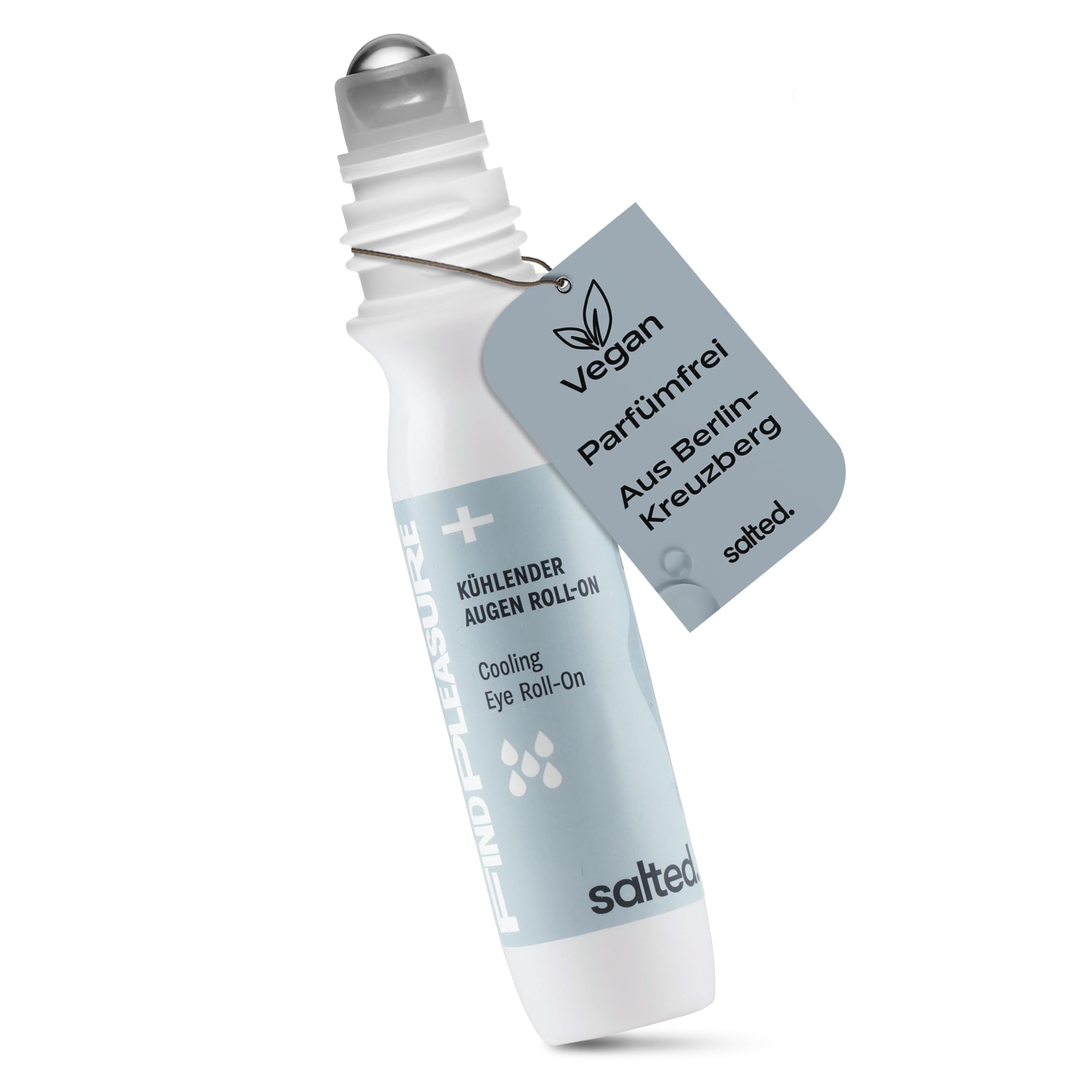 salted. Rullo rinfrescante per occhi | 15 ml | con niacinamide e microalghe | rullo per occhi contro occhiaie, rughe e gonfiore | rinfrescante anti anti invecchiamento per uomini e donne | vegano