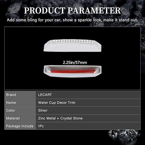 Miniatura 4 de LECART Accesorios para automóviles Mercedes-Benz 2020 2021 2022 C118 W177 Clase GLB-Class GLB-Class Bling Car Water Cup Cover Stickers Glitter Car
