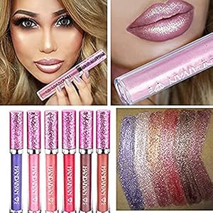Handaiyan Sexy glittermake-up voor lippen, watervast en glanzend, set van 6 stuks