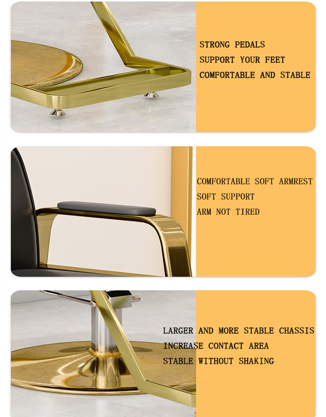 Regulowane krzesło fryzjerskie z pompą hydrauliczną obracany o 360° podnóżek stylizacja krzesło salon wyposażenie spa nowoczesny design w kolorze białym i srebrnym wykończeniem