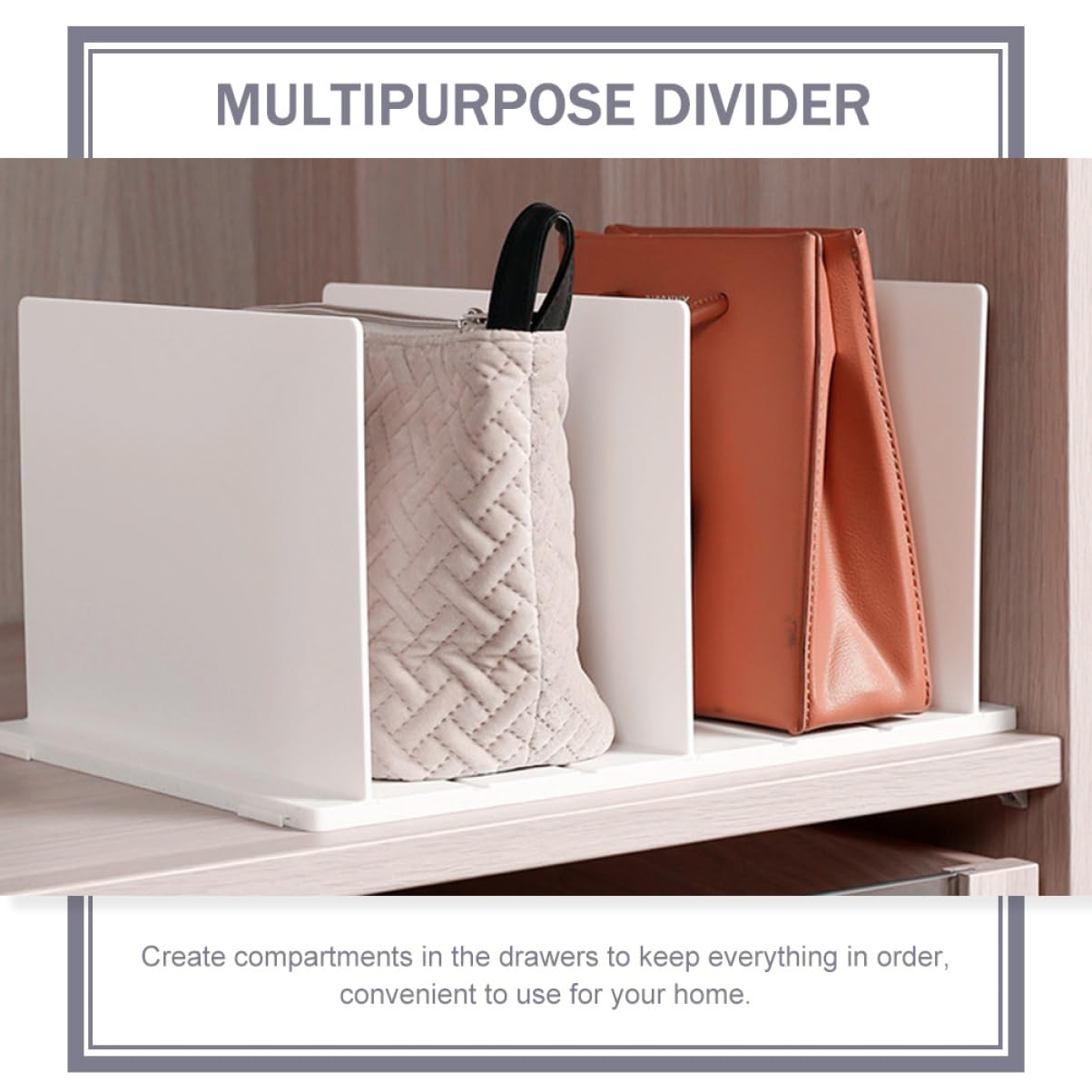 Happyyami Separador de Almacenamiento para Cajones Multiusos 1 Juego Divisor Ajustable para Armarios Organizador de Ropa y Juguetes