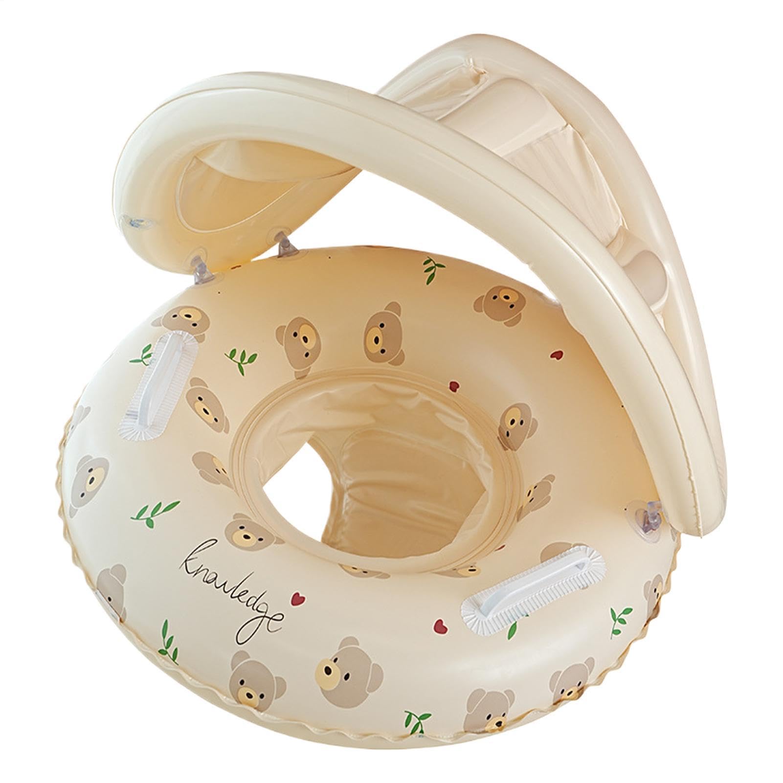 Bouée Bébé Avec Parasol – Gonflable, Siège Ergonomique, Protection UV – Pour Bain, Plage, Piscine – Dès 3 Mois