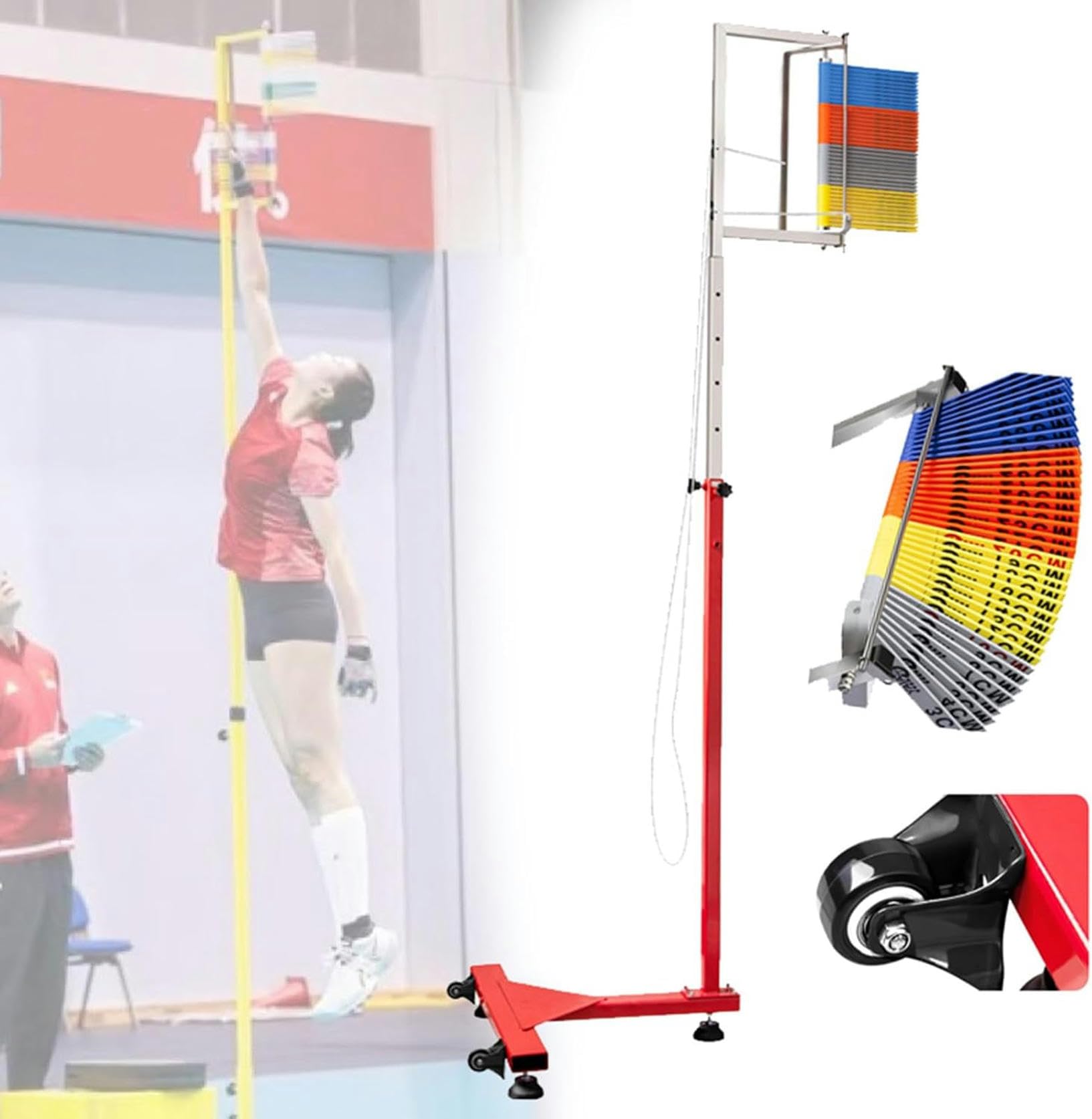 Generisch Verstellbarer Vertikalsprungtrainer – Hochsprungmessgerät für Indoor-/Outdoor-Sporttraining, zur Verbesserung der Sprungtechnik und der sportlichen Leistung