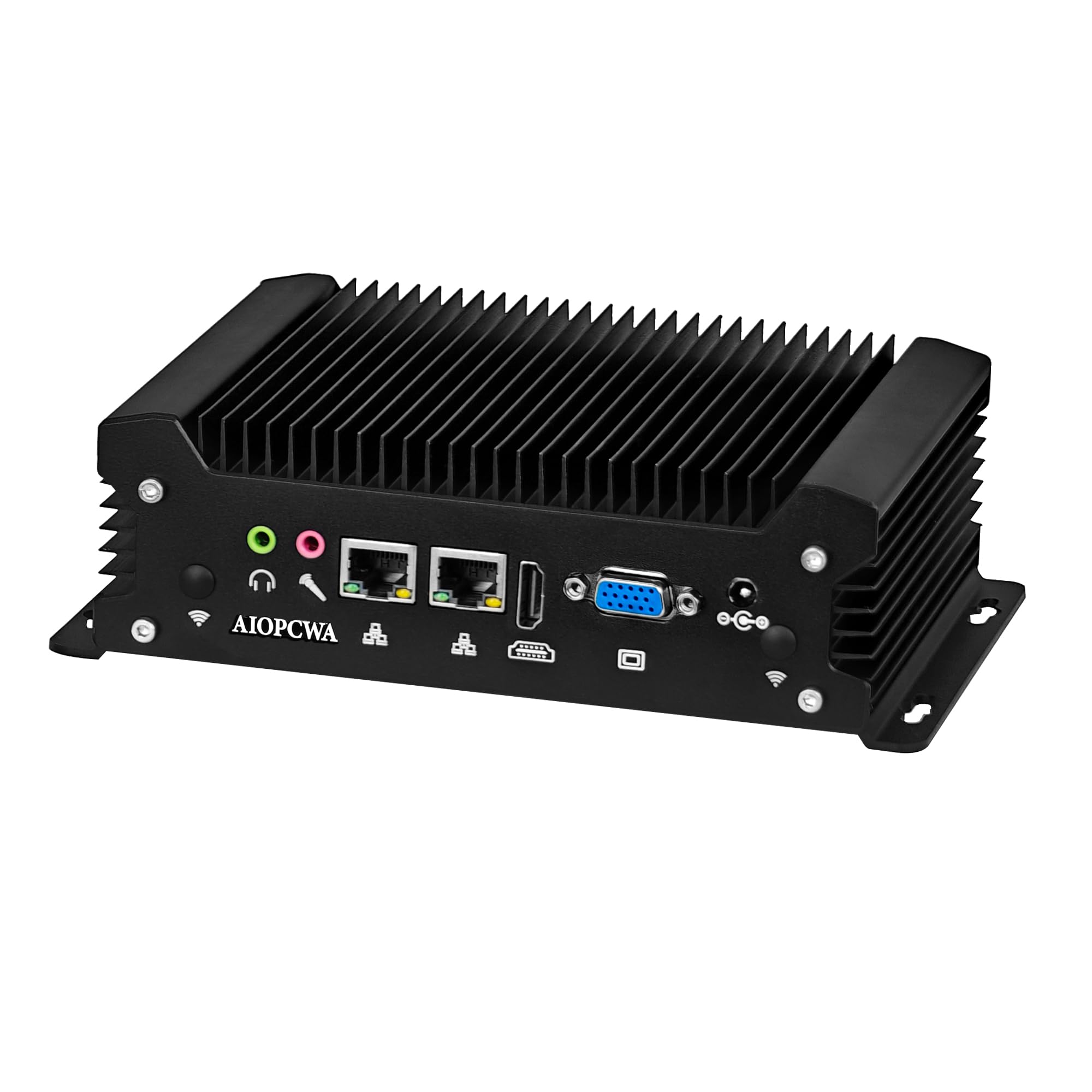 Fanless Mini PC, Core i3-1215U, Industrial PC, 2x Gigabit LAN, 2x RS232 COM