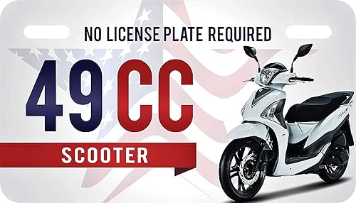 Placa patriótica de Estados Unidos de 49 cc para ciclomotores y scooters