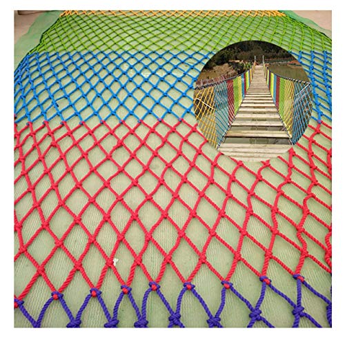 ZGQSW Indoor Balcony Anti-drop Net, Colored Nylon Rope Woven Decorative Net, Used for Child Safety Net Baby Protection Net Cat Net, Easy to Install 2x3m (Size : 4 * 6M(13 * 20ft))