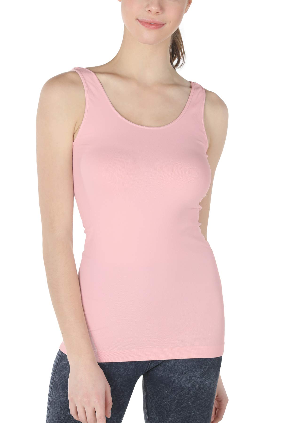NIKIBIKI Women Seamless Premium Classic Tank Top, Made in U.S.A, One Size
