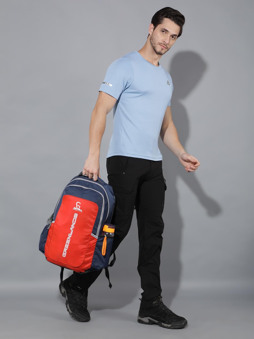GREENLANDS Torpedo office Backpack– 35 Ltr Capacity | 17 Inch Laptop |Water-Resistant Bag | Padded & Adjustable Strap | Men & Women For Business Professionals & College Students - Orange 1