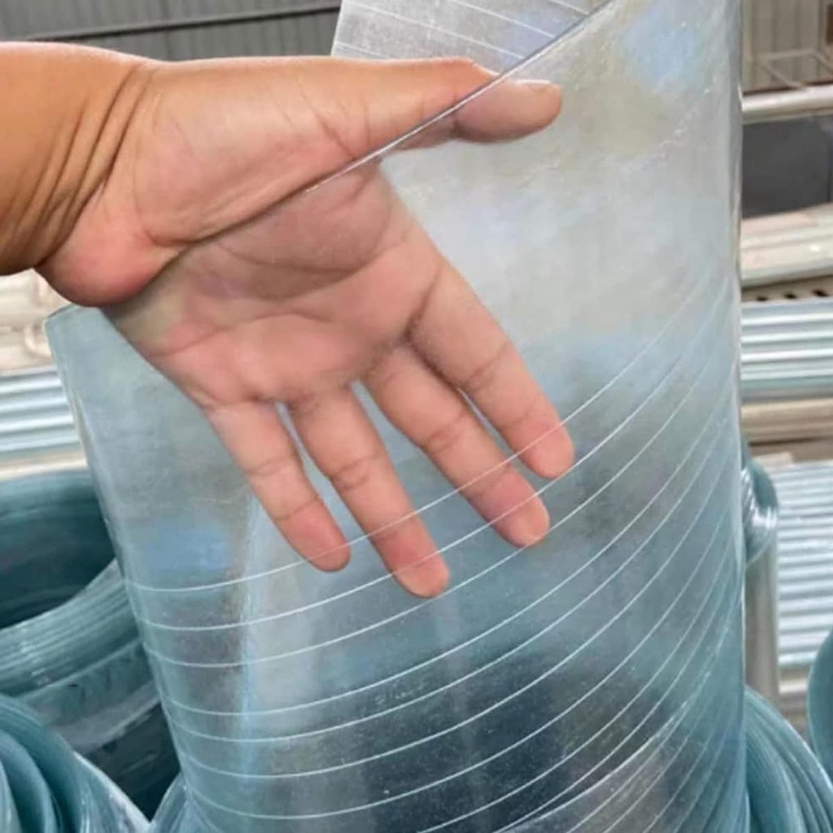 CHZIMADE Polycarbonate Sheets Roofing Sheet Glassfiber Canopy UV Resistant Roof Clear Panels for Greenhouse Sheds Carports Huts Kennels Garages 1x3M