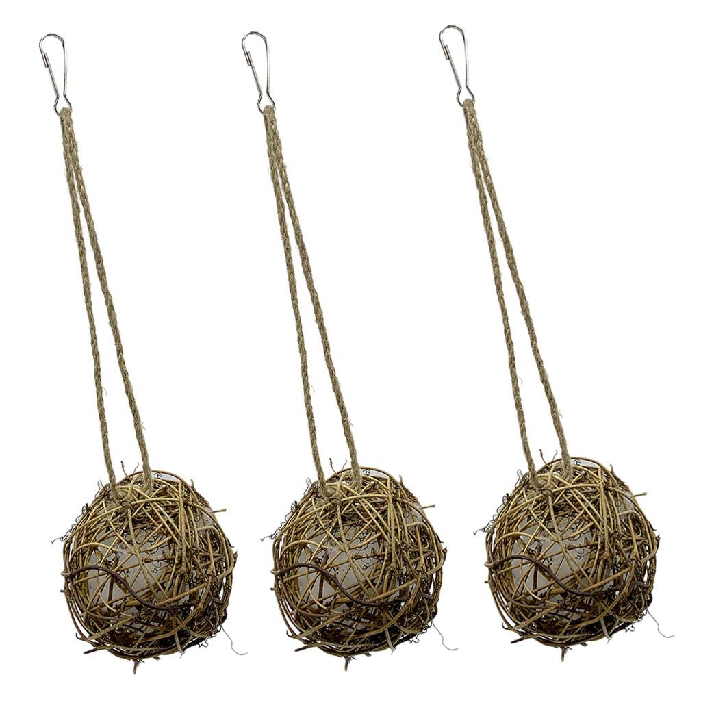 3X Hummingbird Nesters Natural Rattan Balls Chew Bite Bird Nesting Birdcage |Home & Garden | Yard, Garden & Outdoor Living | Bird & Wildlife Accessories | Birdhouses-image-13