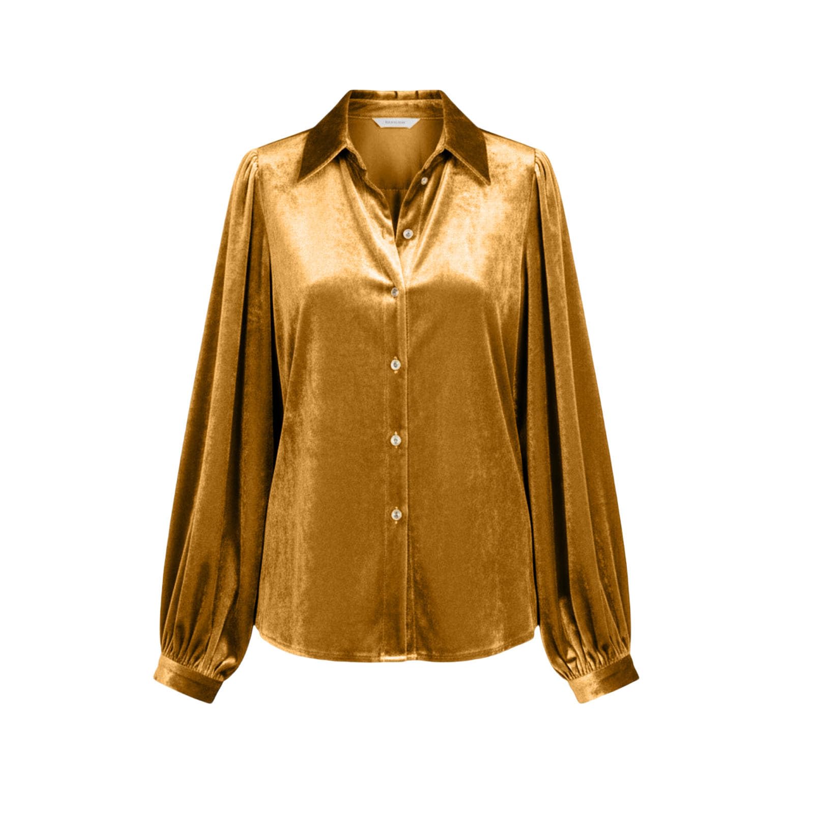 Vintage Velvet Tops for Women Elegant Lantern Long Sleeve Button Down Shirts Dressy Casual Blouses Fashion Clothes