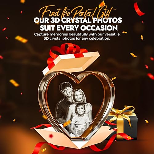 Miniatura 8 de Foto holográfica 3D personalizada grabada dentro del cristal con tu propia imagen (regalo de boda, conmemoración, día de la madre, San Valentín,