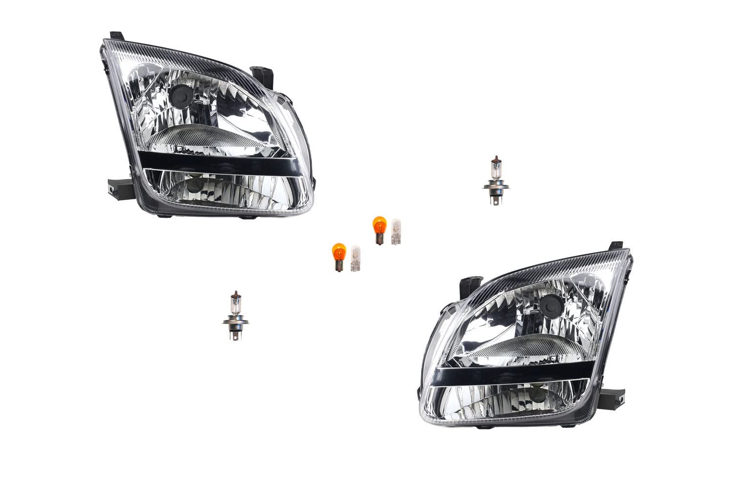 Johns, Scheinwerfer H4 Links & Rechts Set passend für Subaru Justy G3X & Leuchtmittel