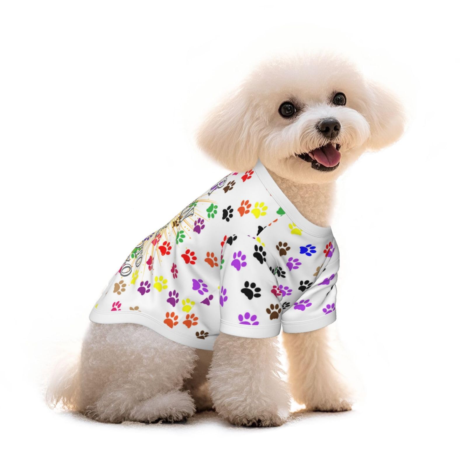 Custom Dog Coat T-Shirt – Personalized Pet Clothes with Text/Logo/Image, Small Dog Vest, Puppy Outfit, Unique Gift M