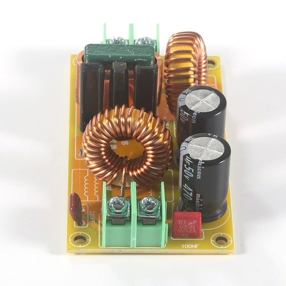 Filtre DC LC pour EMI, module de suppression électromagnétique 10 A 20 A DC50 V pour systèmes audio et automobiles (20 A)