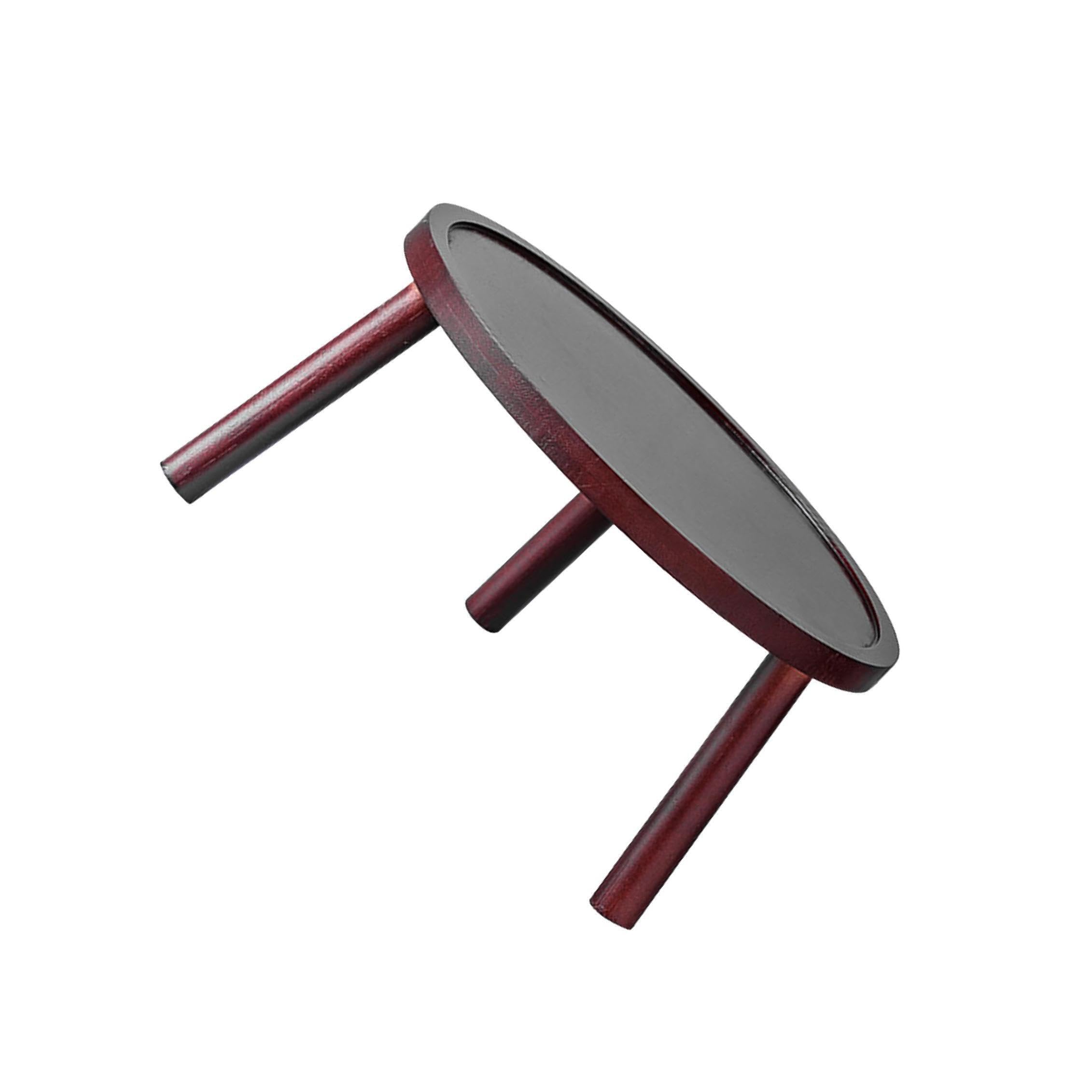ALCXAZS Chic Mini Wooden Stool Plant Stand Flowerpot Stand Decorating Indoor Outdoor Spaces Beautifully Adding Delicate And Peaceful Atmosphere. Plant Pot , Red Wood Color , 14x9.5cm