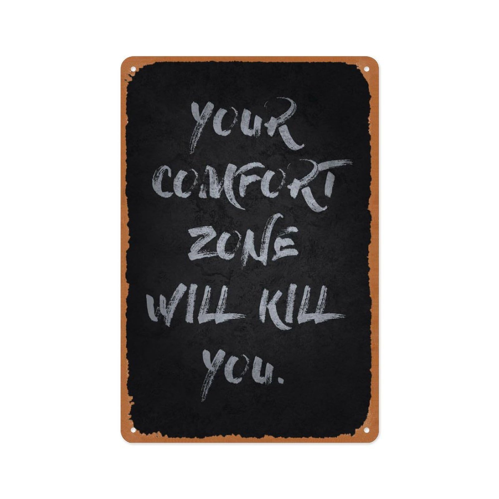 peiyeety Gym Motivation Comfort Zone Will Kill You Poster 8x12 Inch Vintage Metal Sign Home Man Cave Art